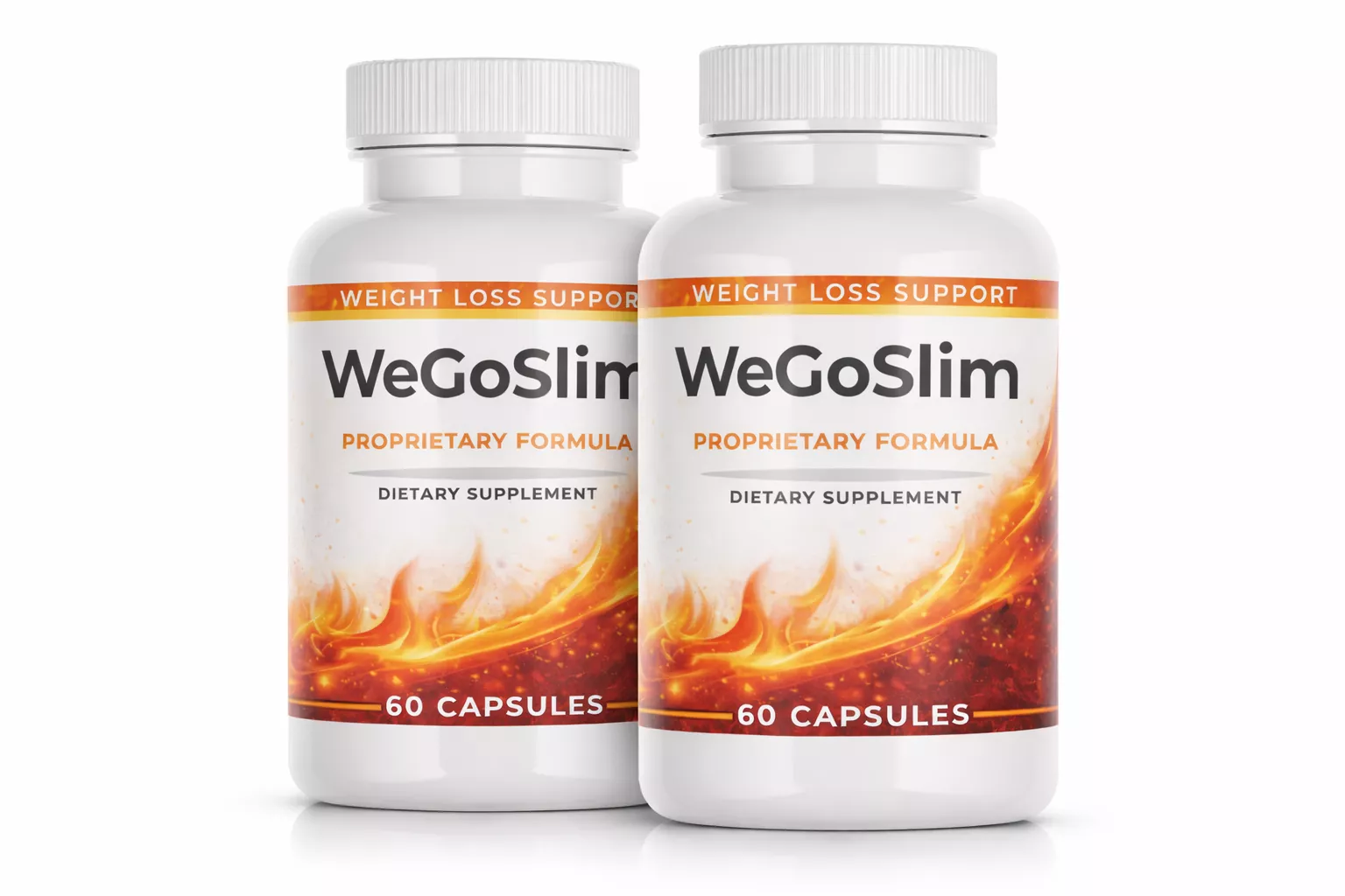 WeGoSlim supplement bottles shown close up